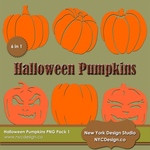 Halloween Pumpkins PNG Collection 1
