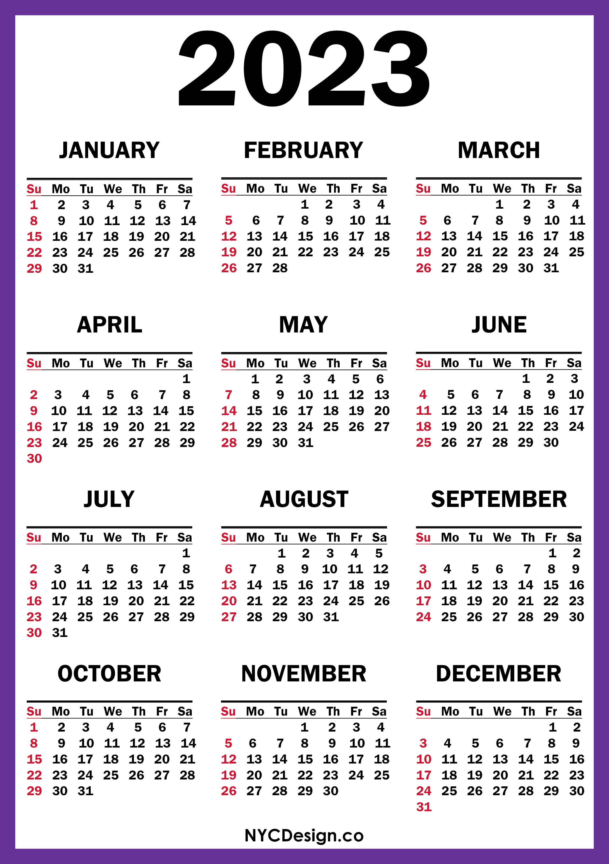 2023-calendar-printable-free-purple-sunday-start-nycdesign-us