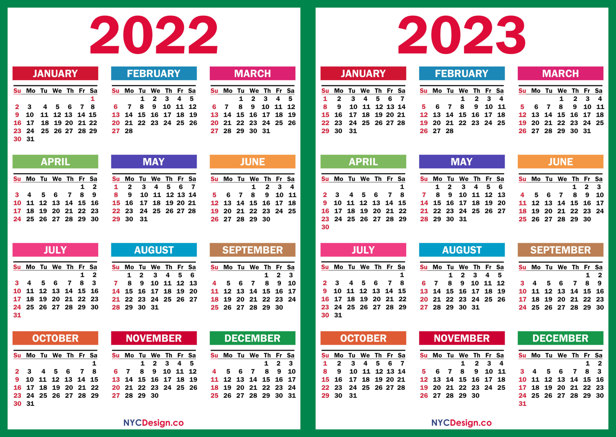 Best 2023 Calendar Free Download 2022 Calendar With Holidays - Riset