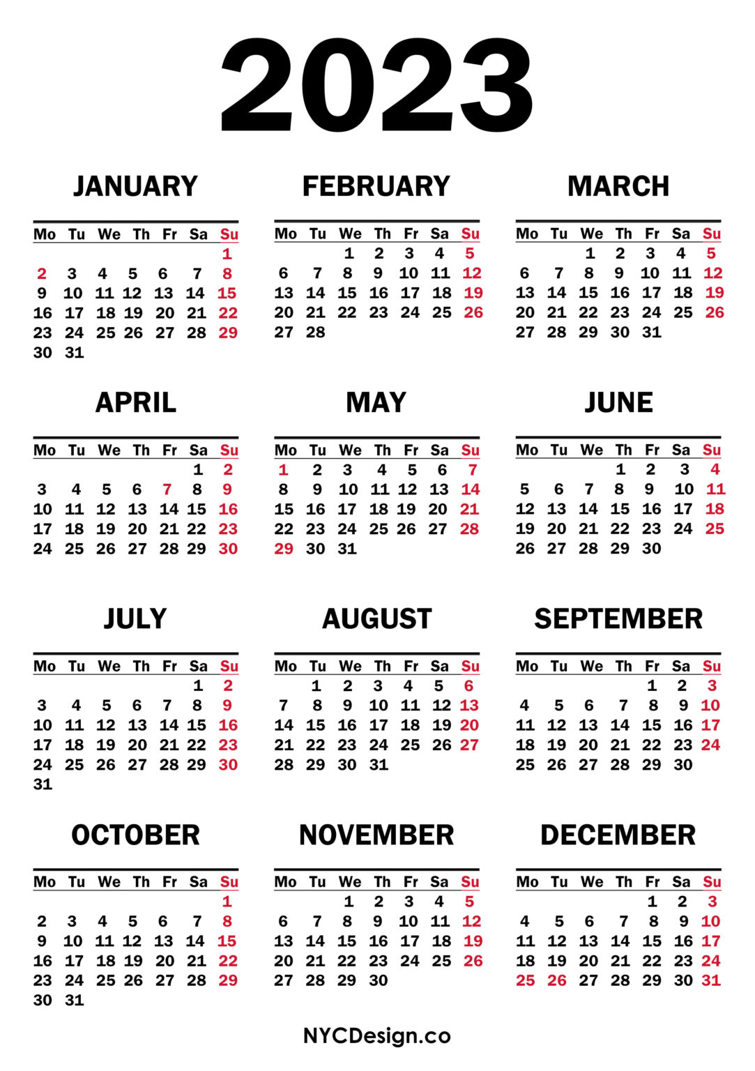 2023 Calendar With Uk Holidays Printable Free White